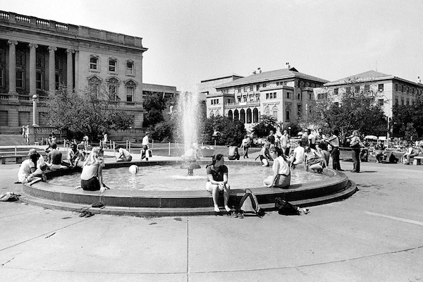 Archival photo of Hagenah Fountain