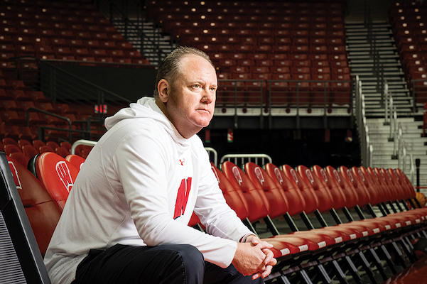 Greg Gard sitting on the sidelines
